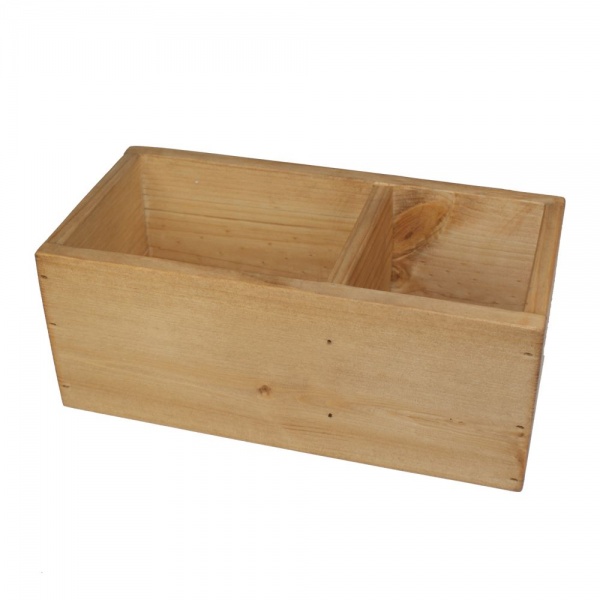Wooden Condiment Box with Divider