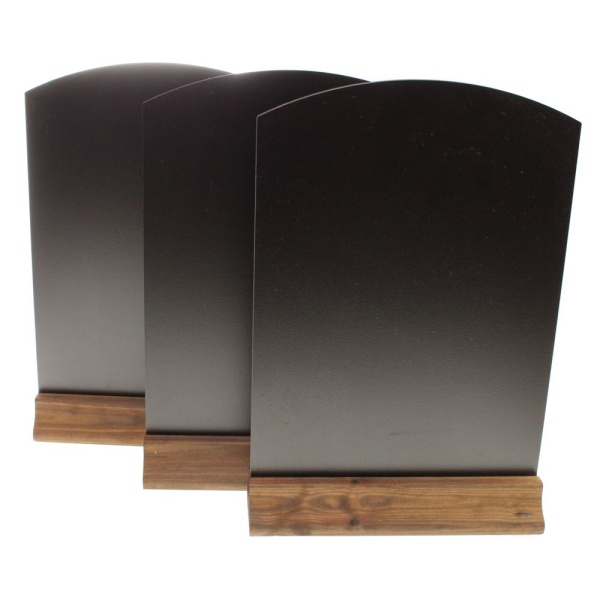 Arch Table Top Chalkboards without Handle A4 Size 3 Pack