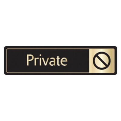 Black & Gold Aluminium Private Signs