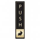 Black & Gold Aluminium Tall Push Signs