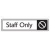 Black on White Oblong Staff Only Signs
