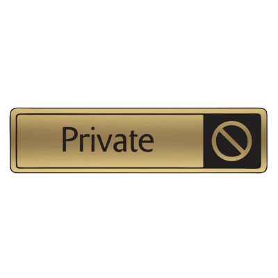 Brushed Gold Private Signs