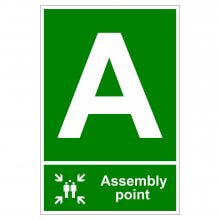 Fire Assembly Point Signs - Letter A