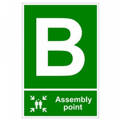 Fire Assembly Point Signs - Letter B