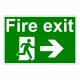 Fire Exit Sign A3 - Exit to the Right with Arrow