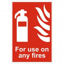 For Use On Any Fires Extinguisher Sign