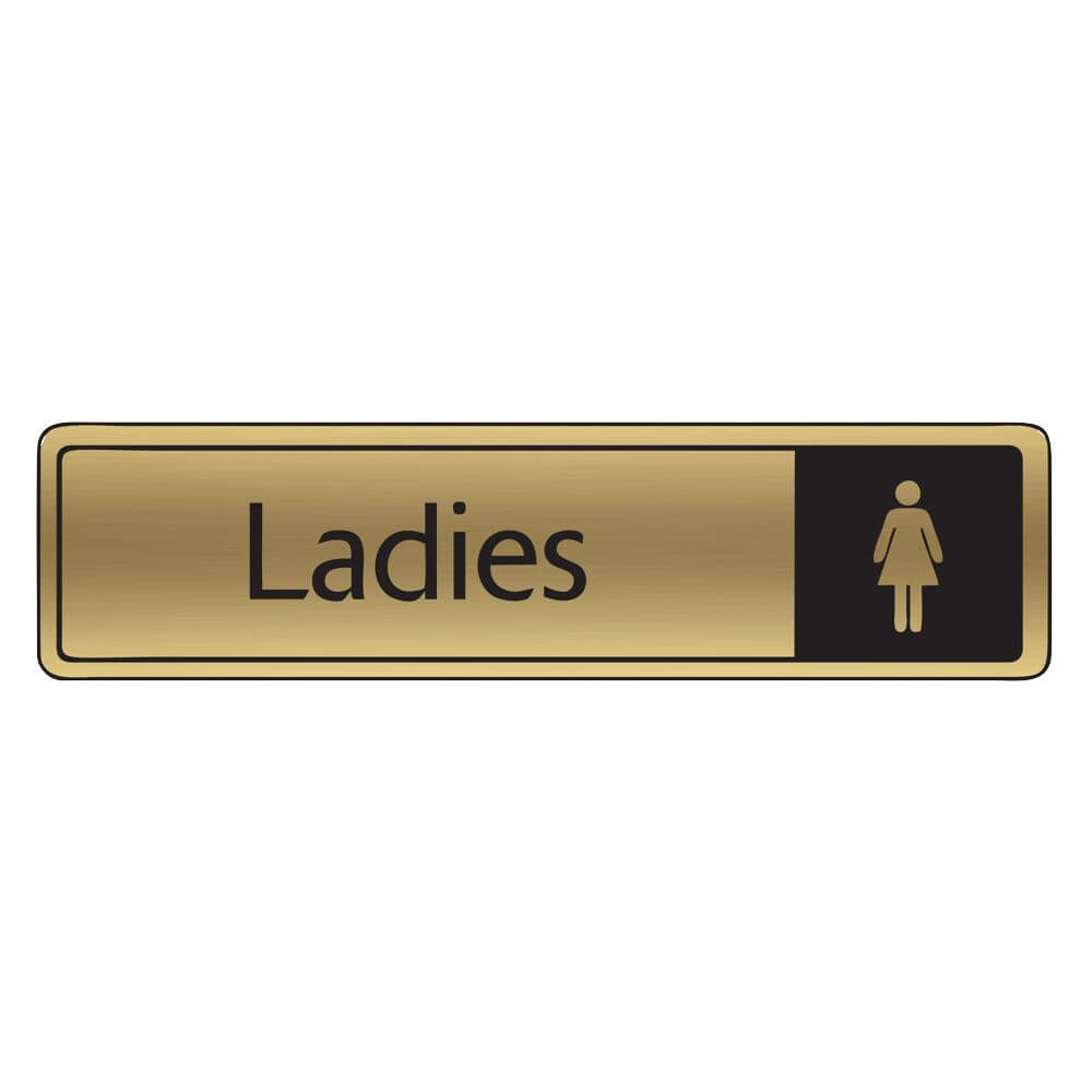 Brushed Gold Ladies Signs