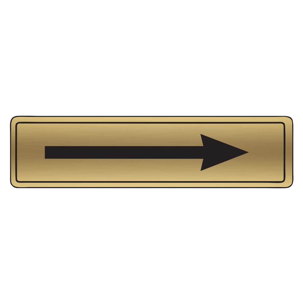 Brushed Gold Arrow Signs