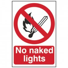No Naked Lights Sign