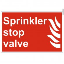 Sprinkler Stop Valve Location Signs